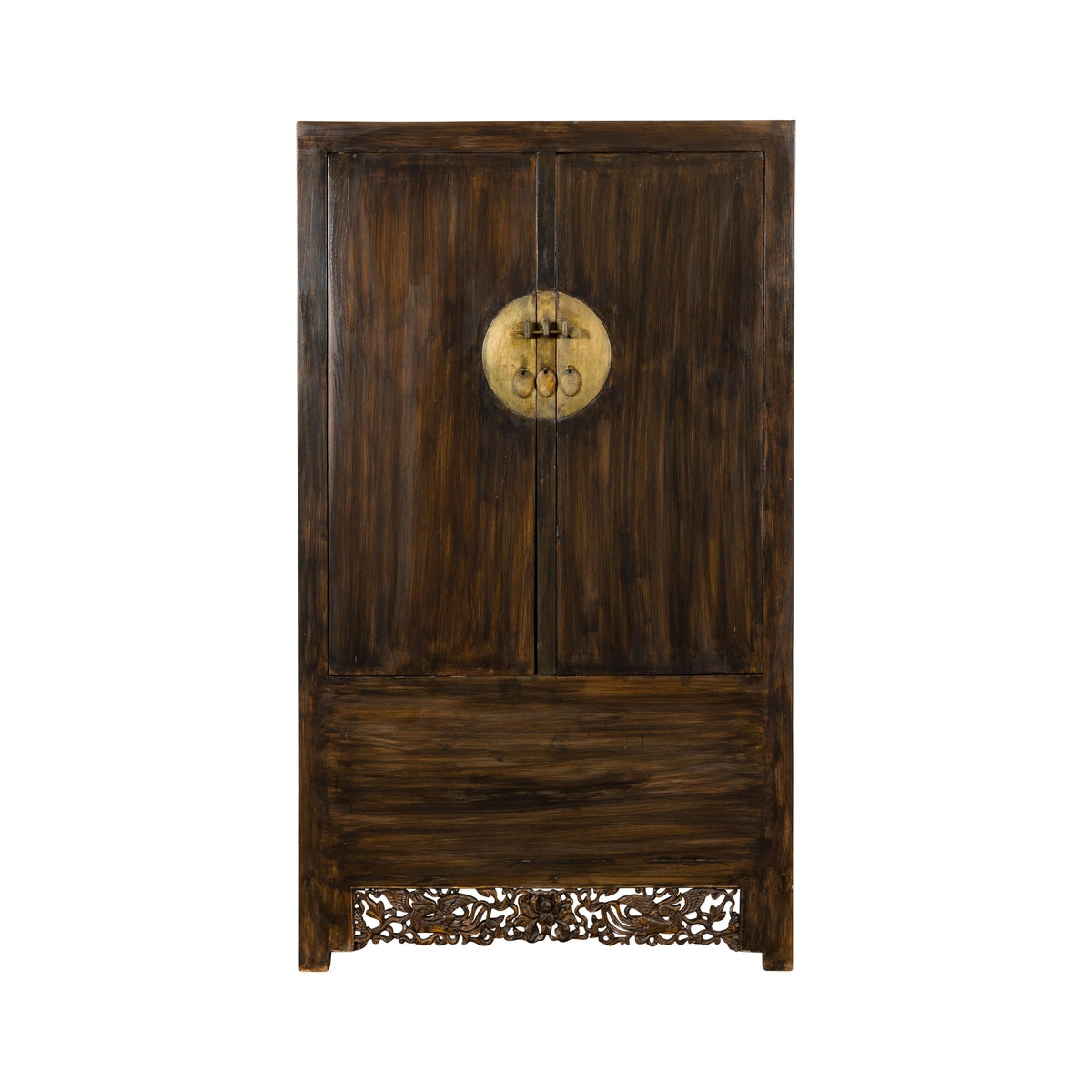 Chinese Antique Cabinet with Carved Birds in the Apron-2. Asian & Chinese Furniture, Art, Antiques, Vintage Home Décor for sale at FEA Home