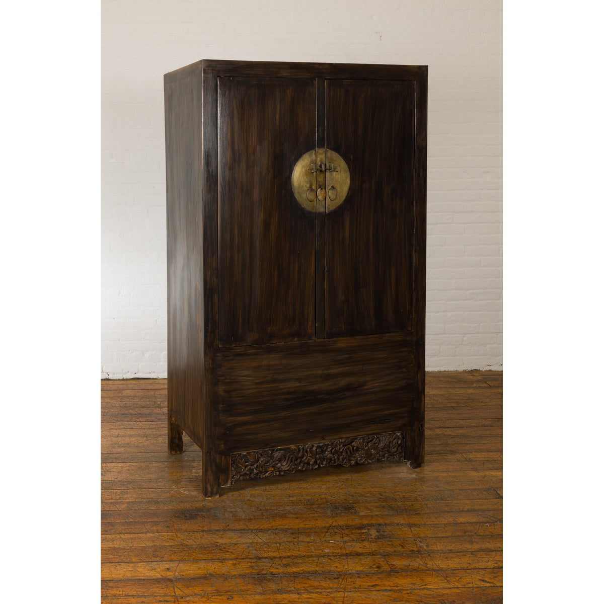 Chinese Antique Cabinet with Carved Birds in the Apron-3. Asian &amp; Chinese Furniture, Art, Antiques, Vintage Home Décor for sale at FEA Home