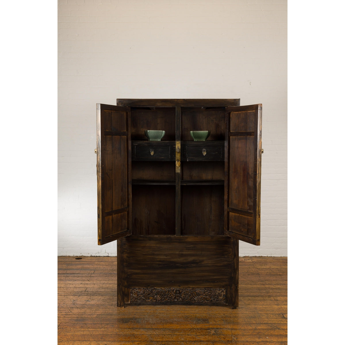 Chinese Antique Cabinet with Carved Birds in the Apron-5. Asian &amp; Chinese Furniture, Art, Antiques, Vintage Home Décor for sale at FEA Home