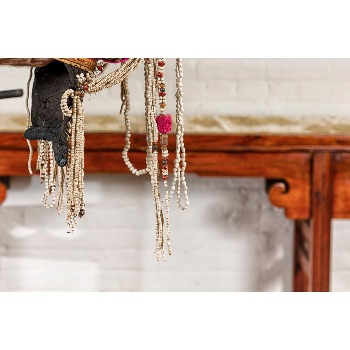 Ulo Tribal Akha Woman&#39;s Headdress with Framework of Bamboo and Beads-5. Asian &amp; Chinese Furniture, Art, Antiques, Vintage Home Décor for sale at FEA Home