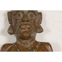 19th Century Ceremonial Wooden Bust Mask-YN7892-6. Asian & Chinese Furniture, Art, Antiques, Vintage Home Décor for sale at FEA Home