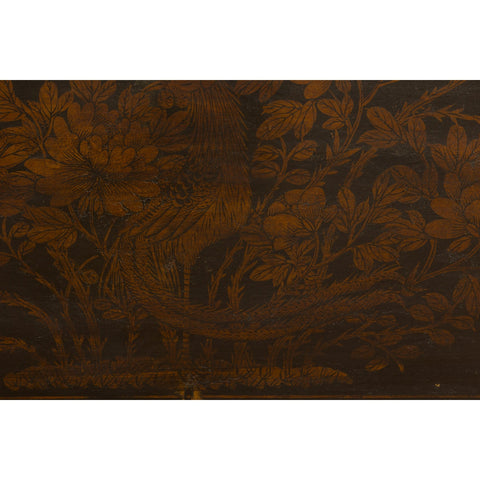 Qing Dynasty Blanket Chest with Hand-Painted Bird and Foliage Design-YN7894-11. Asian & Chinese Furniture, Art, Antiques, Vintage Home Décor for sale at FEA Home