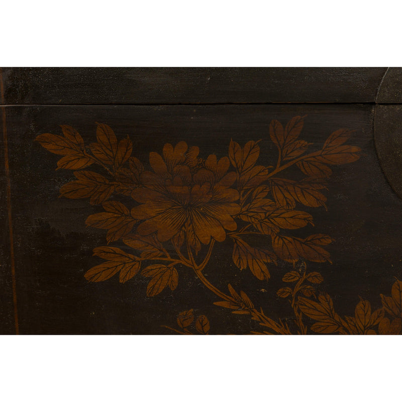 Qing Dynasty Blanket Chest with Hand-Painted Bird and Foliage Design-YN7894-8. Asian & Chinese Furniture, Art, Antiques, Vintage Home Décor for sale at FEA Home