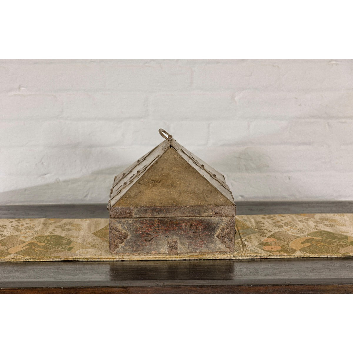 19th Century Temple Cash Box with Ornate Brass Accents-12. Asian &amp; Chinese Furniture, Art, Antiques, Vintage Home Décor for sale at FEA Home