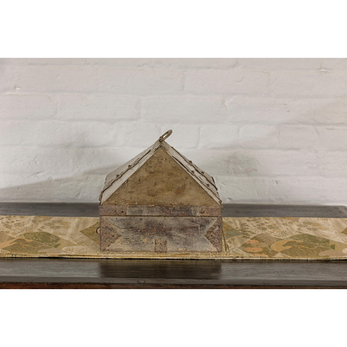19th Century Temple Cash Box with Ornate Brass Accents-14. Asian &amp; Chinese Furniture, Art, Antiques, Vintage Home Décor for sale at FEA Home