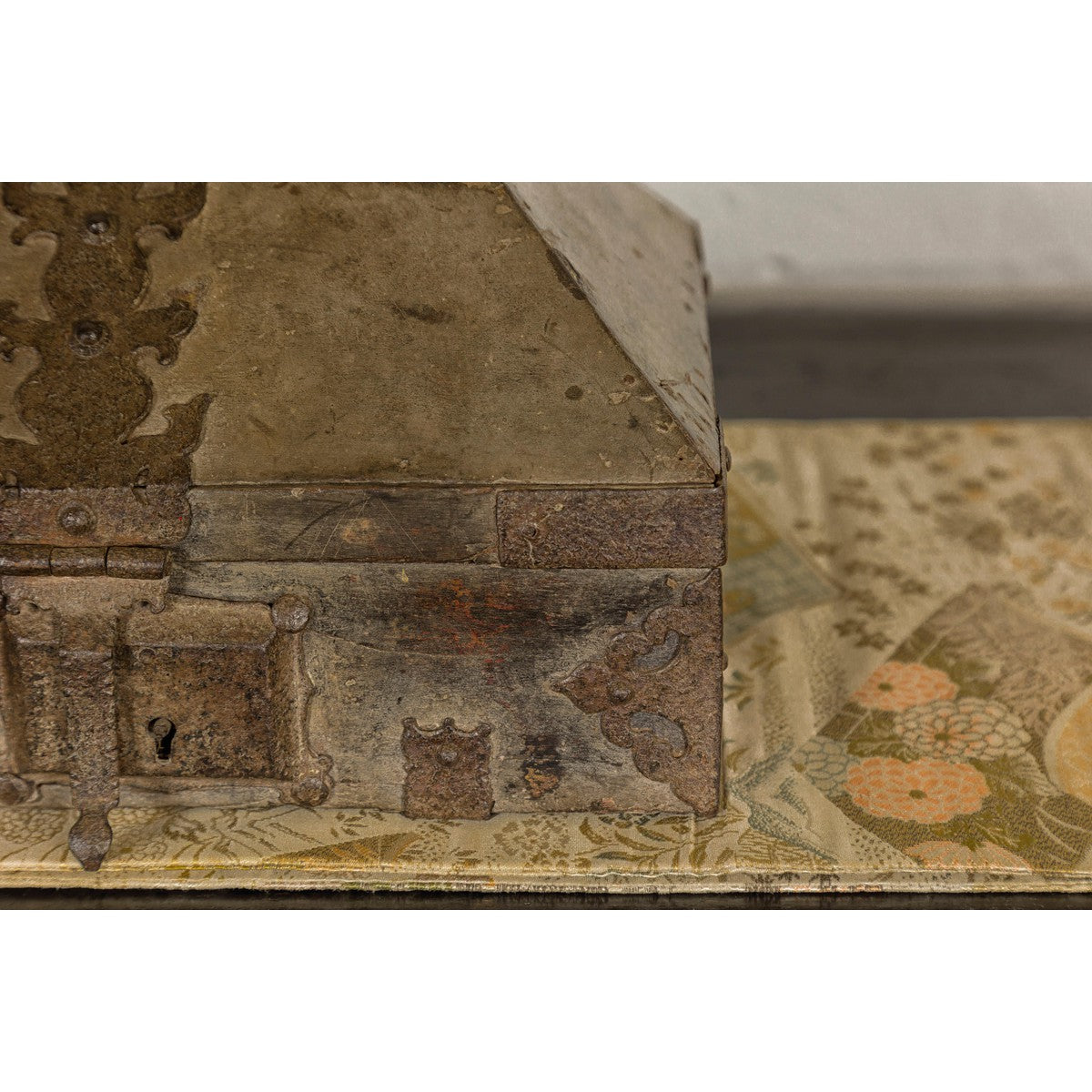 19th Century Temple Cash Box with Ornate Brass Accents-9. Asian &amp; Chinese Furniture, Art, Antiques, Vintage Home Décor for sale at FEA Home