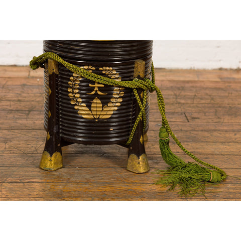 Japanese Meiji Period Hokai Lidded Box with Brass Accents and Original Rope-YN7896-7. Asian & Chinese Furniture, Art, Antiques, Vintage Home Décor for sale at FEA Home