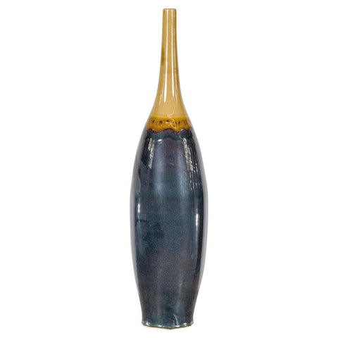 Sleek Tall Multi-Color Contemporary Vase with Narrow Mouth-YN7902-1. Asian & Chinese Furniture, Art, Antiques, Vintage Home Décor for sale at FEA Home