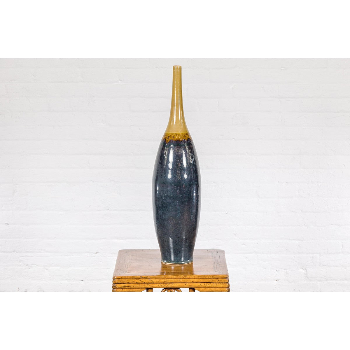 Sleek Tall Multi-Color Contemporary Vase with Narrow Mouth-9. Asian &amp; Chinese Furniture, Art, Antiques, Vintage Home Décor for sale at FEA Home
