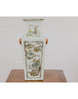 Qing Dynasty White Porcelain Vase with Painted Flowers, Objects and Calligraphy-14. Asian & Chinese Furniture, Art, Antiques, Vintage Home Décor for sale at FEA Home