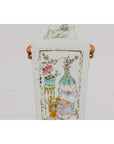 Qing Dynasty White Porcelain Vase with Painted Flowers, Objects and Calligraphy-5. Asian & Chinese Furniture, Art, Antiques, Vintage Home Décor for sale at FEA Home