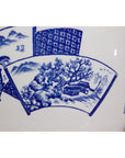 Blue and White Porcelain Planter with Hand Painted Landscape-10. Asian & Chinese Furniture, Art, Antiques, Vintage Home Décor for sale at FEA Home