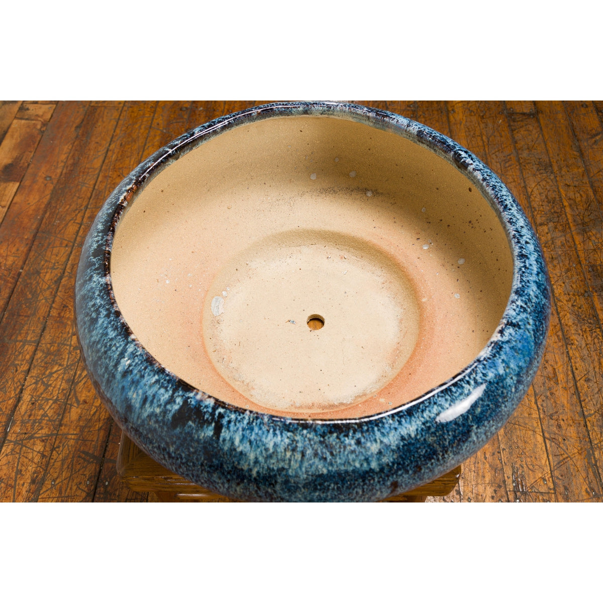 Chinese Vintage Blue Glaze Ceramic Planter-10. Asian &amp; Chinese Furniture, Art, Antiques, Vintage Home Décor for sale at FEA Home