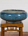 Chinese Vintage Blue Glaze Ceramic Planter-13. Asian & Chinese Furniture, Art, Antiques, Vintage Home Décor for sale at FEA Home