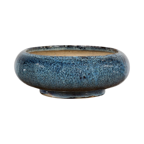 Chinese Vintage Blue Glaze Ceramic Planter-YN7915-14. Asian & Chinese Furniture, Art, Antiques, Vintage Home Décor for sale at FEA Home