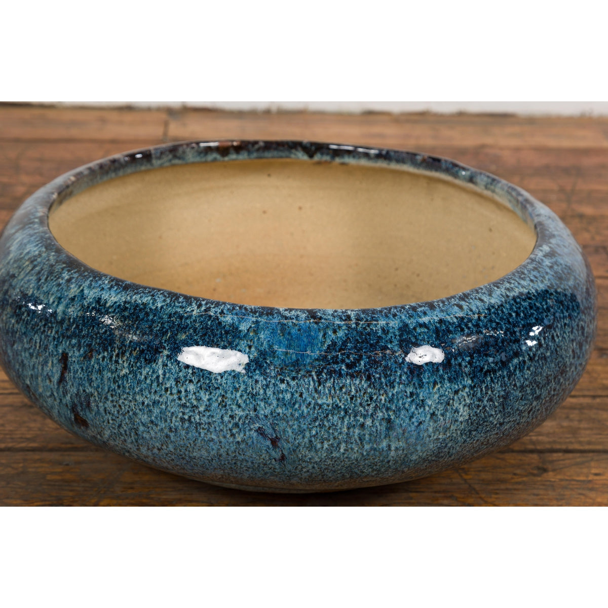 Chinese Vintage Blue Glaze Ceramic Planter-4. Asian &amp; Chinese Furniture, Art, Antiques, Vintage Home Décor for sale at FEA Home