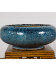 Chinese Vintage Blue Glaze Ceramic Planter-5. Asian & Chinese Furniture, Art, Antiques, Vintage Home Décor for sale at FEA Home