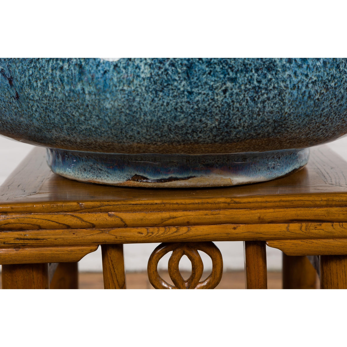 Chinese Vintage Blue Glaze Ceramic Planter-8. Asian &amp; Chinese Furniture, Art, Antiques, Vintage Home Décor for sale at FEA Home