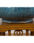 Chinese Vintage Blue Glaze Ceramic Planter-8. Asian & Chinese Furniture, Art, Antiques, Vintage Home Décor for sale at FEA Home