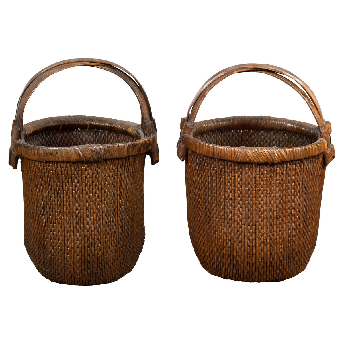 Chinese Antique Grain Baskets, Sold Each-1. Asian & Chinese Furniture, Art, Antiques, Vintage Home Décor for sale at FEA Home