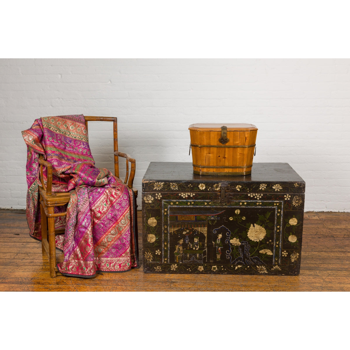 Antique Qing Dynasty Wooden Box with Lid-2. Asian & Chinese Furniture, Art, Antiques, Vintage Home Décor for sale at FEA Home