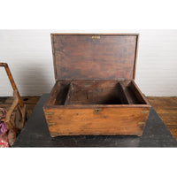 19th Century Rectangular Antique Wooden Storage Chest