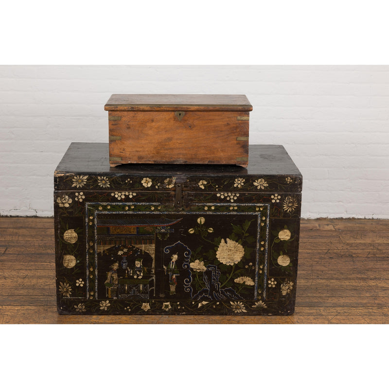 19th Century Rectangular Antique Wooden Storage Chest-YN7932-4. Asian & Chinese Furniture, Art, Antiques, Vintage Home Décor for sale at FEA Home