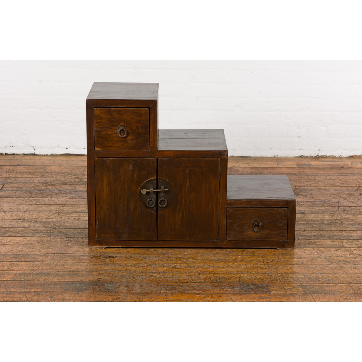 Vintage Tansu Staircase Side Cabinet-12. Asian &amp; Chinese Furniture, Art, Antiques, Vintage Home Décor for sale at FEA Home