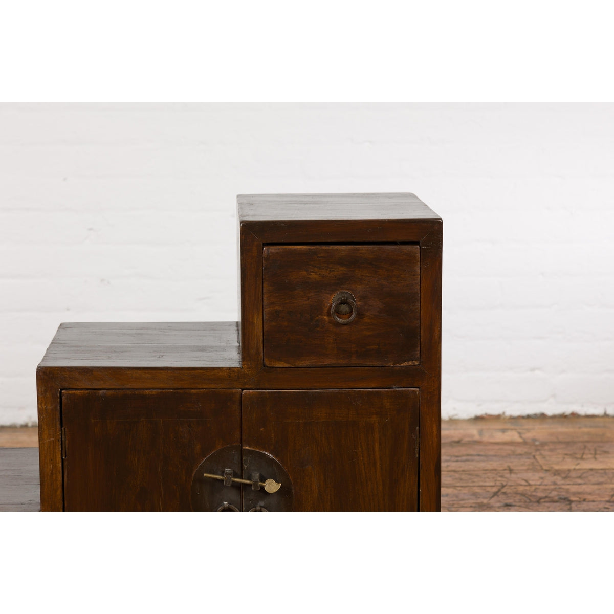 Vintage Tansu Staircase Side Cabinet-5. Asian &amp; Chinese Furniture, Art, Antiques, Vintage Home Décor for sale at FEA Home