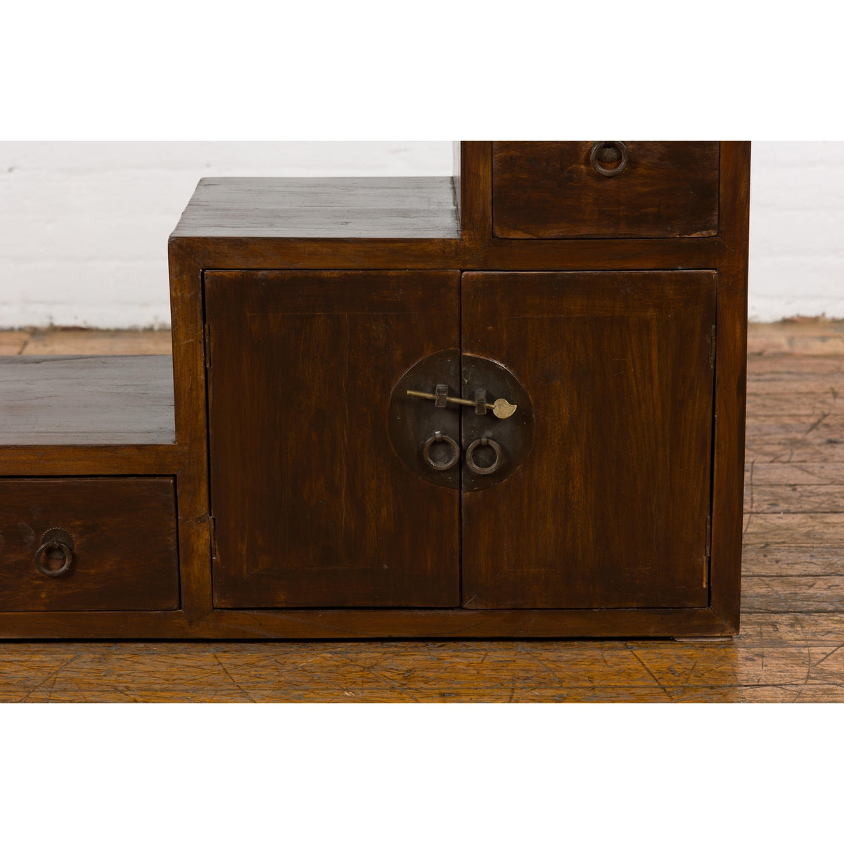 Vintage Tansu Staircase Side Cabinet-6. Asian &amp; Chinese Furniture, Art, Antiques, Vintage Home Décor for sale at FEA Home