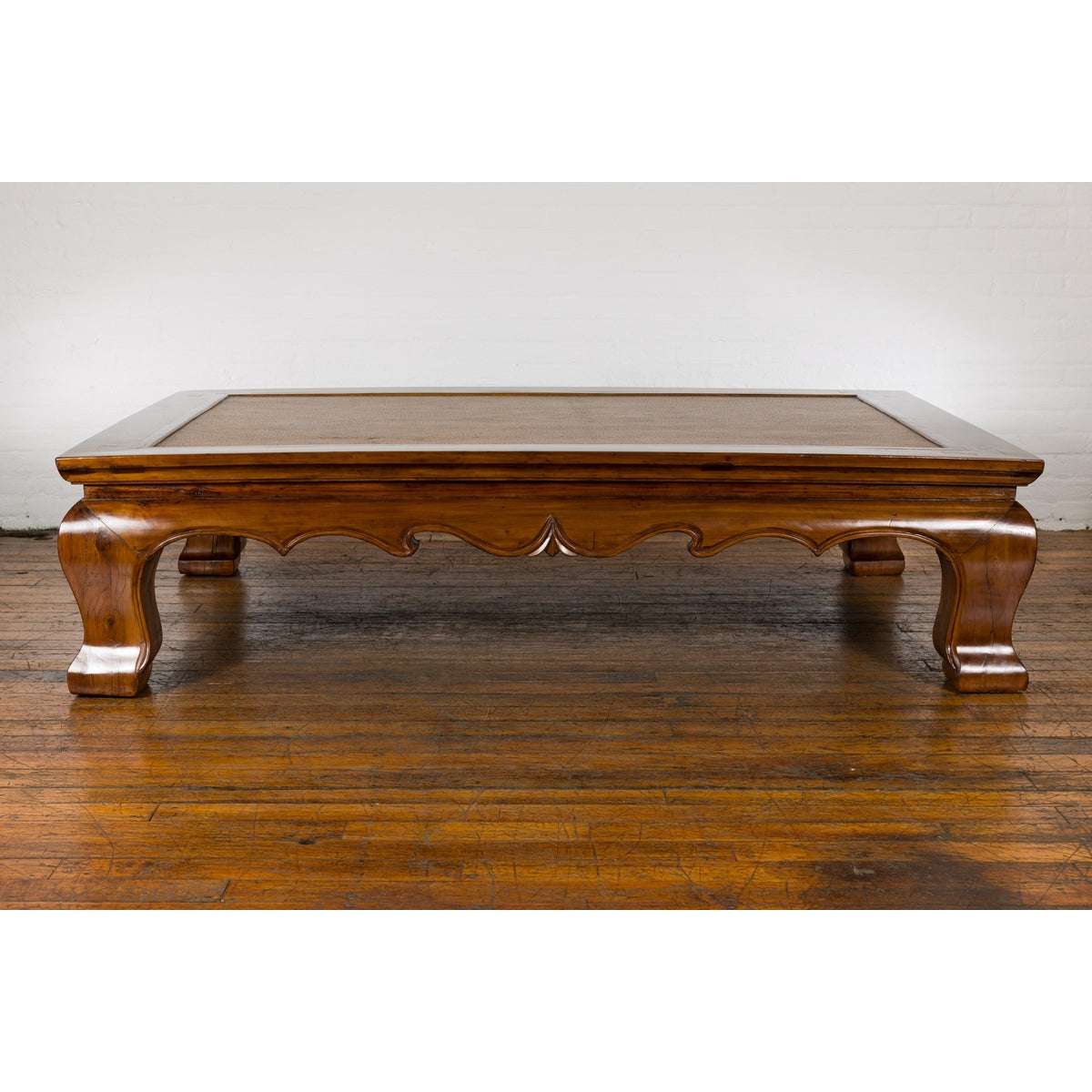 Late Qing Dynasty Opium Mat Coffee Table with Inset Rattan Top-2. Asian & Chinese Furniture, Art, Antiques, Vintage Home Décor for sale at FEA Home