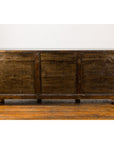 Low Yellow and Black Cabinet with Three Door Paintings-19. Asian & Chinese Furniture, Art, Antiques, Vintage Home Décor for sale at FEA Home