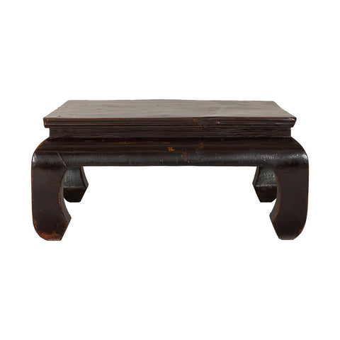 Chow Legs Dark Lacquered Coffee Table with Gloss Patina, Antique-YN7956-15. Asian & Chinese Furniture, Art, Antiques, Vintage Home Décor for sale at FEA Home