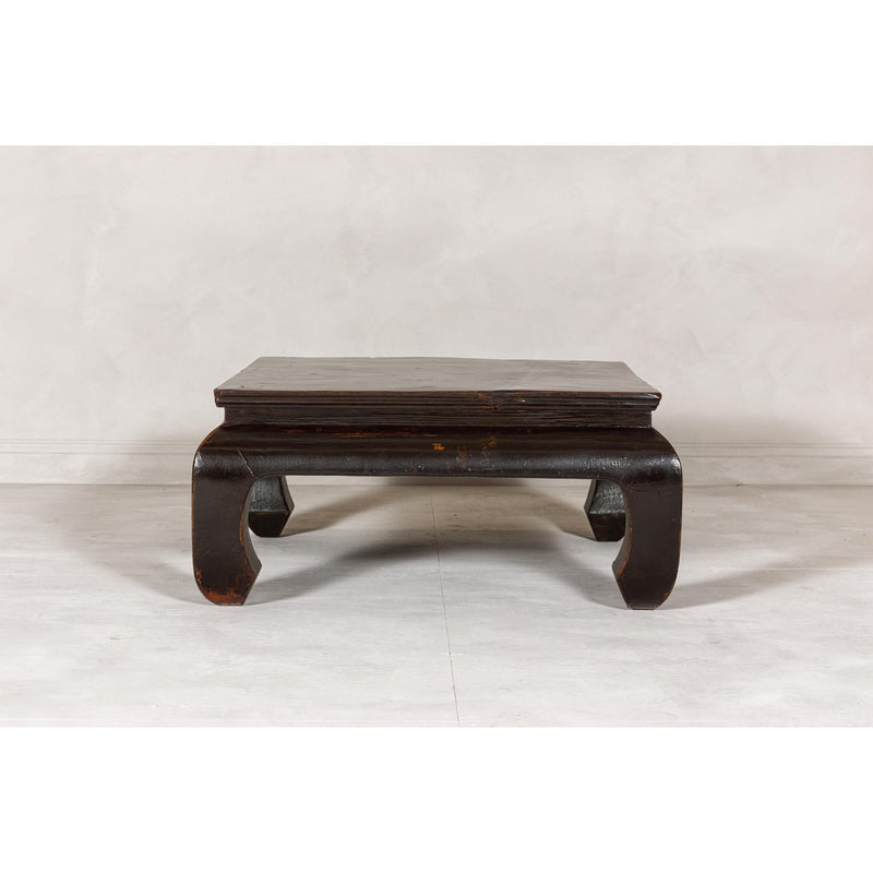 Chow Legs Dark Lacquered Coffee Table with Gloss Patina, Antique-YN7956-3. Asian & Chinese Furniture, Art, Antiques, Vintage Home Décor for sale at FEA Home