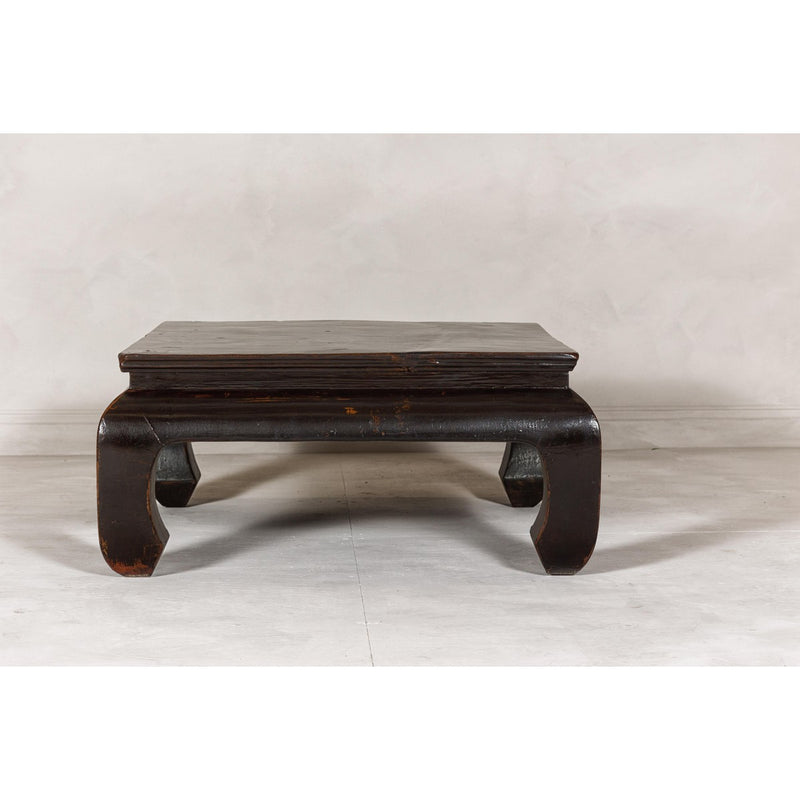 Chow Legs Dark Lacquered Coffee Table with Gloss Patina, Antique-YN7956-5. Asian & Chinese Furniture, Art, Antiques, Vintage Home Décor for sale at FEA Home