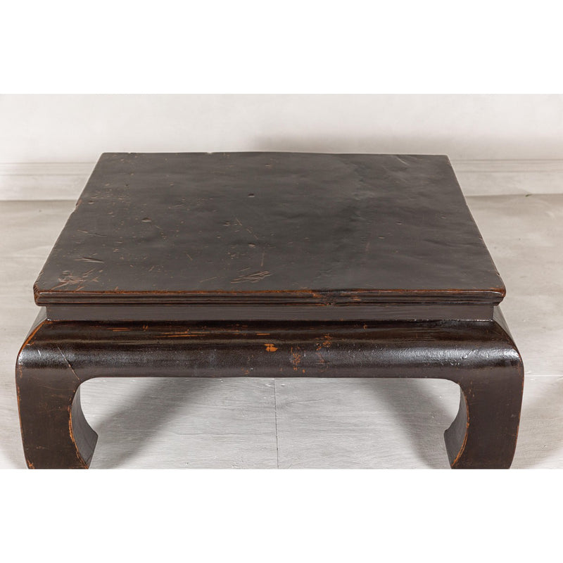Chow Legs Dark Lacquered Coffee Table with Gloss Patina, Antique-YN7956-8. Asian & Chinese Furniture, Art, Antiques, Vintage Home Décor for sale at FEA Home