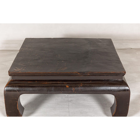 Chow Legs Dark Lacquered Coffee Table with Gloss Patina, Antique-YN7956-8. Asian & Chinese Furniture, Art, Antiques, Vintage Home Décor for sale at FEA Home