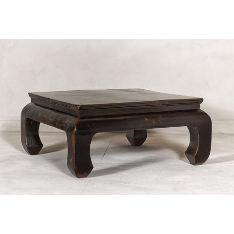 Chow Legs Dark Lacquered Coffee Table with Gloss Patina, Antique-YN7956-9. Asian & Chinese Furniture, Art, Antiques, Vintage Home Décor for sale at FEA Home
