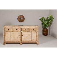 Painted Elm Rustic Sideboard with Two Doors, Four Drawers and Distressed Finish-YN7992-10. Asian & Chinese Furniture, Art, Antiques, Vintage Home Décor for sale at FEA Home