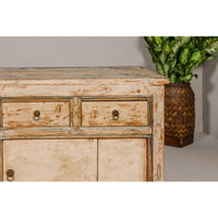 Painted Elm Rustic Sideboard with Two Doors, Four Drawers and Distressed Finish-YN7992-5. Asian & Chinese Furniture, Art, Antiques, Vintage Home Décor for sale at FEA Home