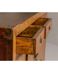 Qing Dynasty Painted Sideboard with Distressed Patina, Three Drawers, Two Doors-13. Asian & Chinese Furniture, Art, Antiques, Vintage Home Décor for sale at FEA Home