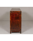 Qing Dynasty Painted Sideboard with Distressed Patina, Three Drawers, Two Doors-18. Asian & Chinese Furniture, Art, Antiques, Vintage Home Décor for sale at FEA Home