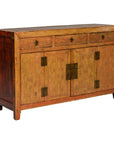 Qing Dynasty Painted Sideboard with Distressed Patina, Three Drawers, Two Doors-19. Asian & Chinese Furniture, Art, Antiques, Vintage Home Décor for sale at FEA Home