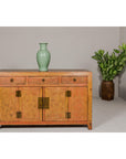 Qing Dynasty Painted Sideboard with Distressed Patina, Three Drawers, Two Doors-2. Asian & Chinese Furniture, Art, Antiques, Vintage Home Décor for sale at FEA Home