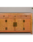 Qing Dynasty Painted Sideboard with Distressed Patina, Three Drawers, Two Doors-3. Asian & Chinese Furniture, Art, Antiques, Vintage Home Décor for sale at FEA Home