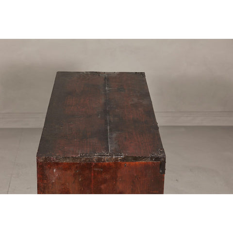 Meiji Period 19th Century Sendai Type Tansu Chest with Drawers and Safe-YN7995-18. Asian & Chinese Furniture, Art, Antiques, Vintage Home Décor for sale at FEA Home