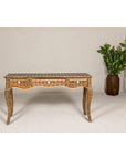 Vintage Anglo-Indian Bone Inlay Console Table-14. Asian & Chinese Furniture, Art, Antiques, Vintage Home Décor for sale at FEA Home