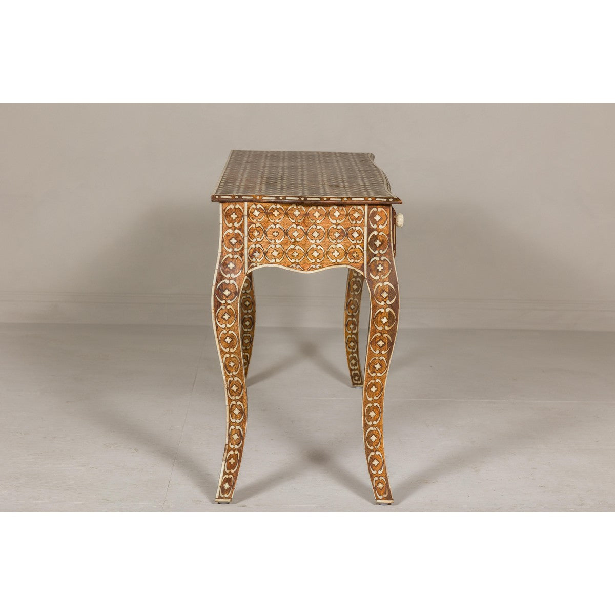 Vintage Anglo-Indian Bone Inlay Console Table-15. Asian &amp; Chinese Furniture, Art, Antiques, Vintage Home Décor for sale at FEA Home