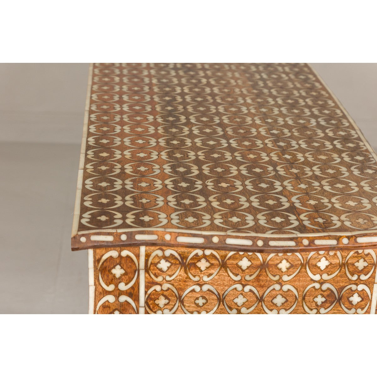 Vintage Anglo-Indian Bone Inlay Console Table-18. Asian &amp; Chinese Furniture, Art, Antiques, Vintage Home Décor for sale at FEA Home