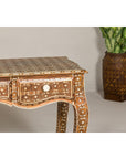 Vintage Anglo-Indian Bone Inlay Console Table-7. Asian & Chinese Furniture, Art, Antiques, Vintage Home Décor for sale at FEA Home